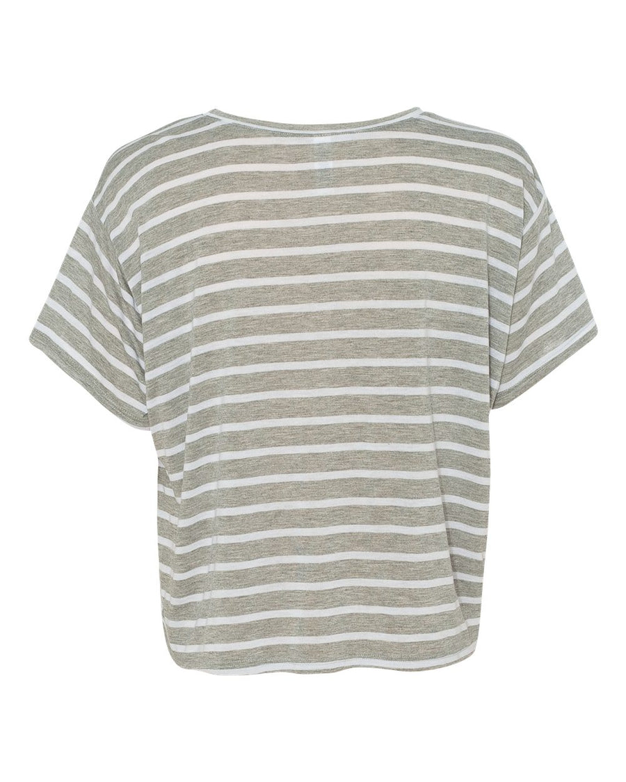 Women's Flowy Boxy T-Shirt - Heather Striped Athletic / White