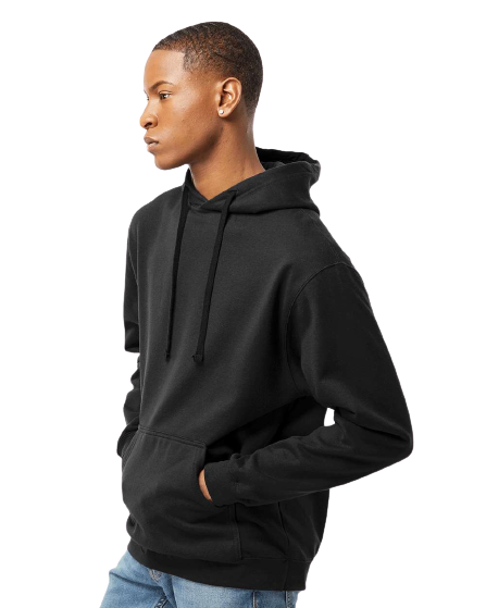 Unisex Fleece Pullover Hoodie - Black