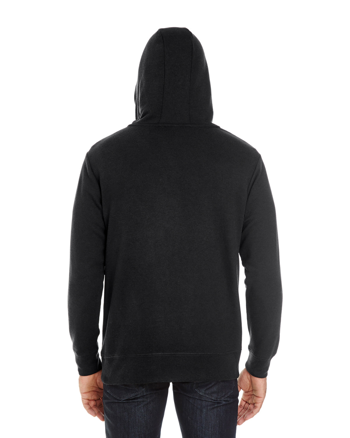 Unisex Triblend French Terry Hoodie - Black Solid