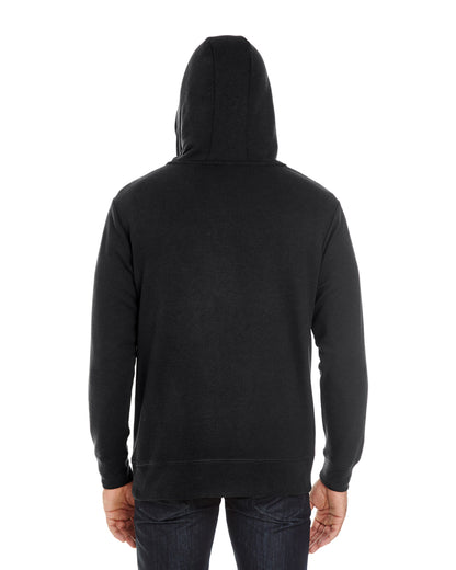 Unisex Triblend French Terry Hoodie - Black Solid
