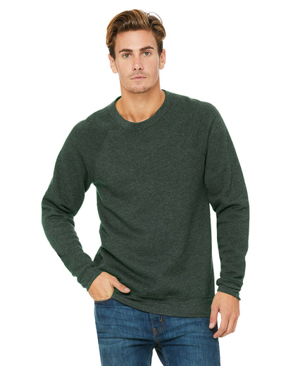 Unisex Sponge Fleece Raglan Sweatshirt - Heather Forest