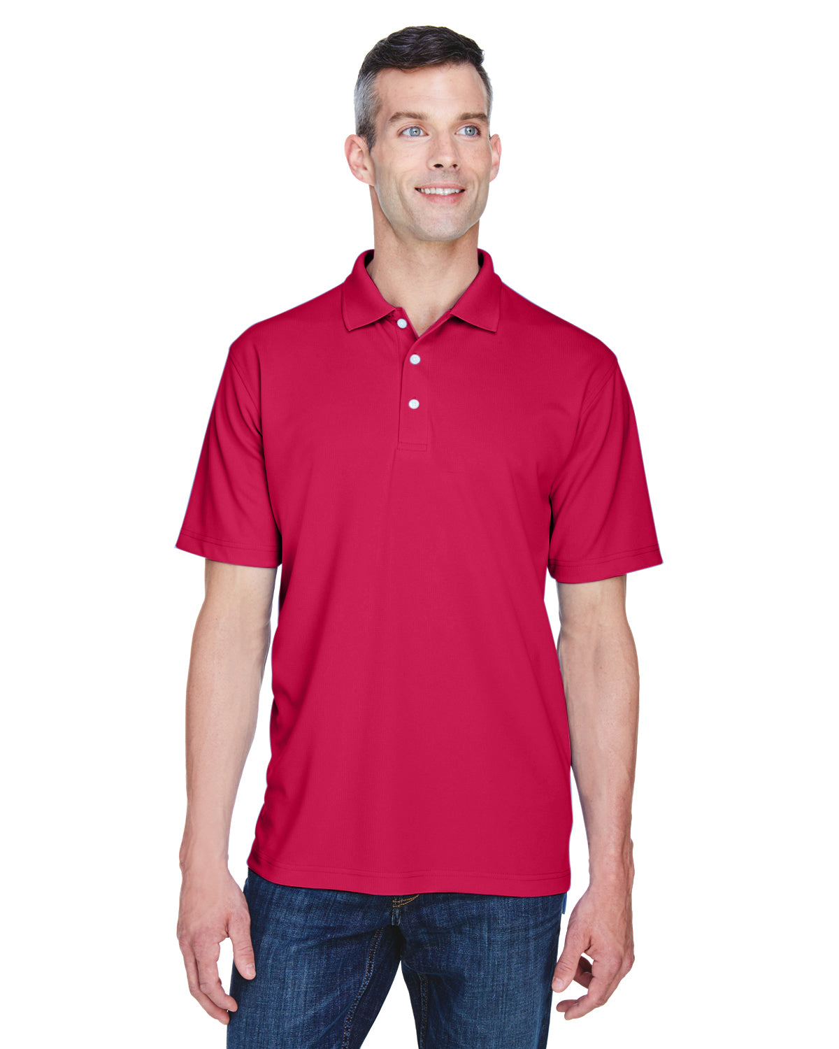 Men's Cool & Dry Stain-Release Performance Polo - Cardinal