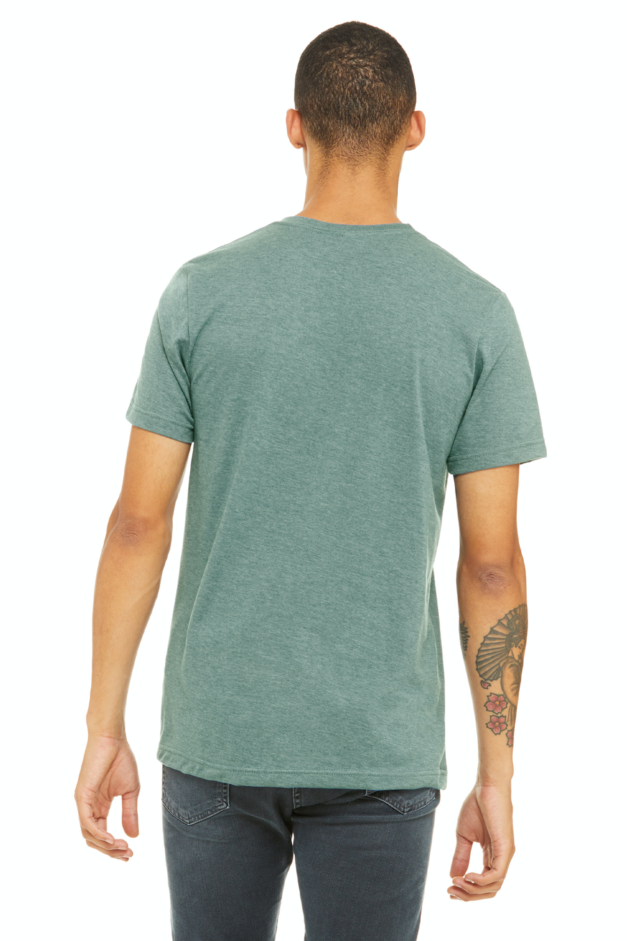 Unisex Heather CVC T-Shirt - Heather Dusty Blue