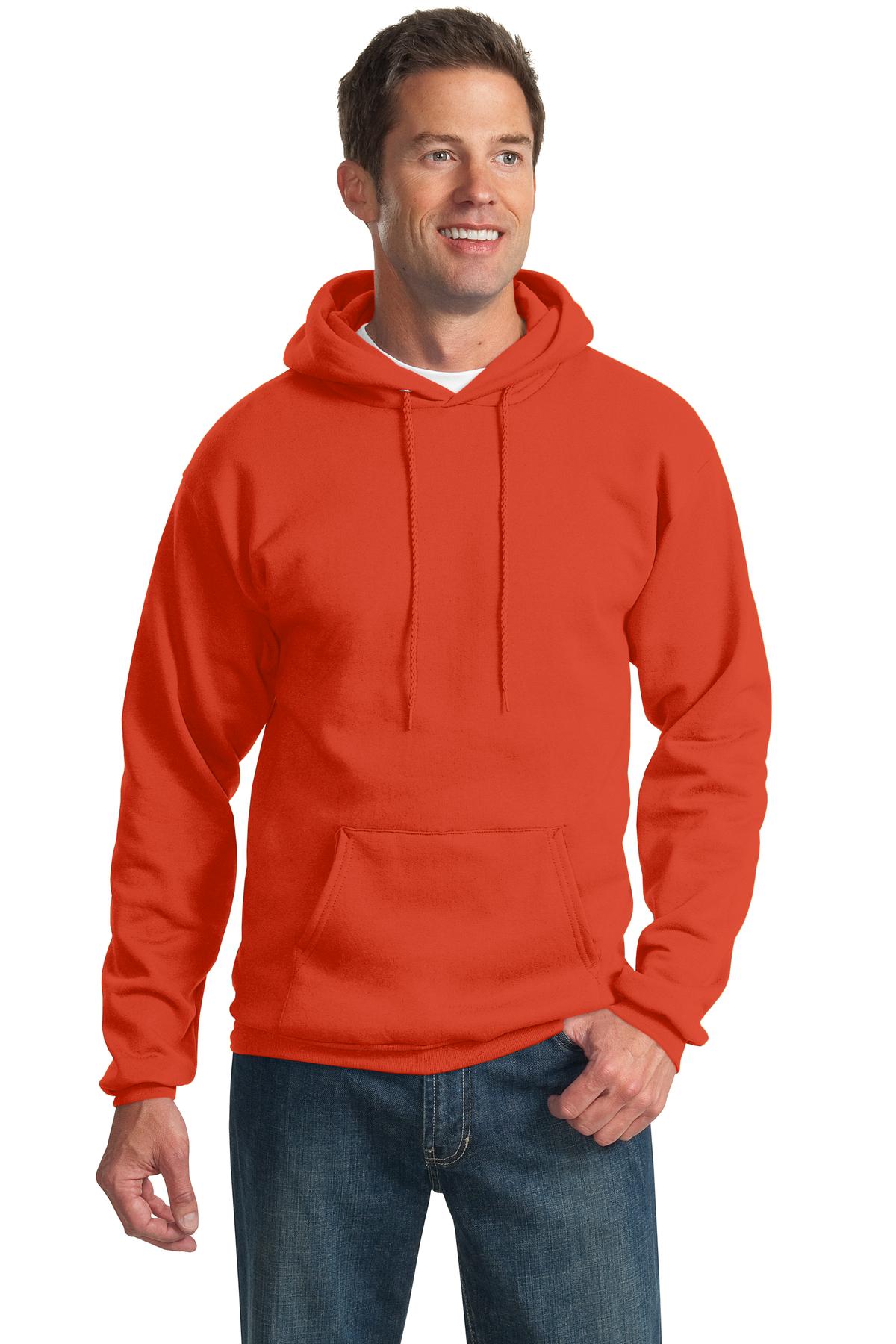 Unisex Essential Fleece Pullover Hoodie - Orange
