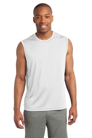 Men's Sleeveless PosiCharge Competitor Tee - White