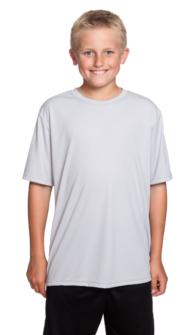 Youth Cooling Performance T-Shirt - Silver