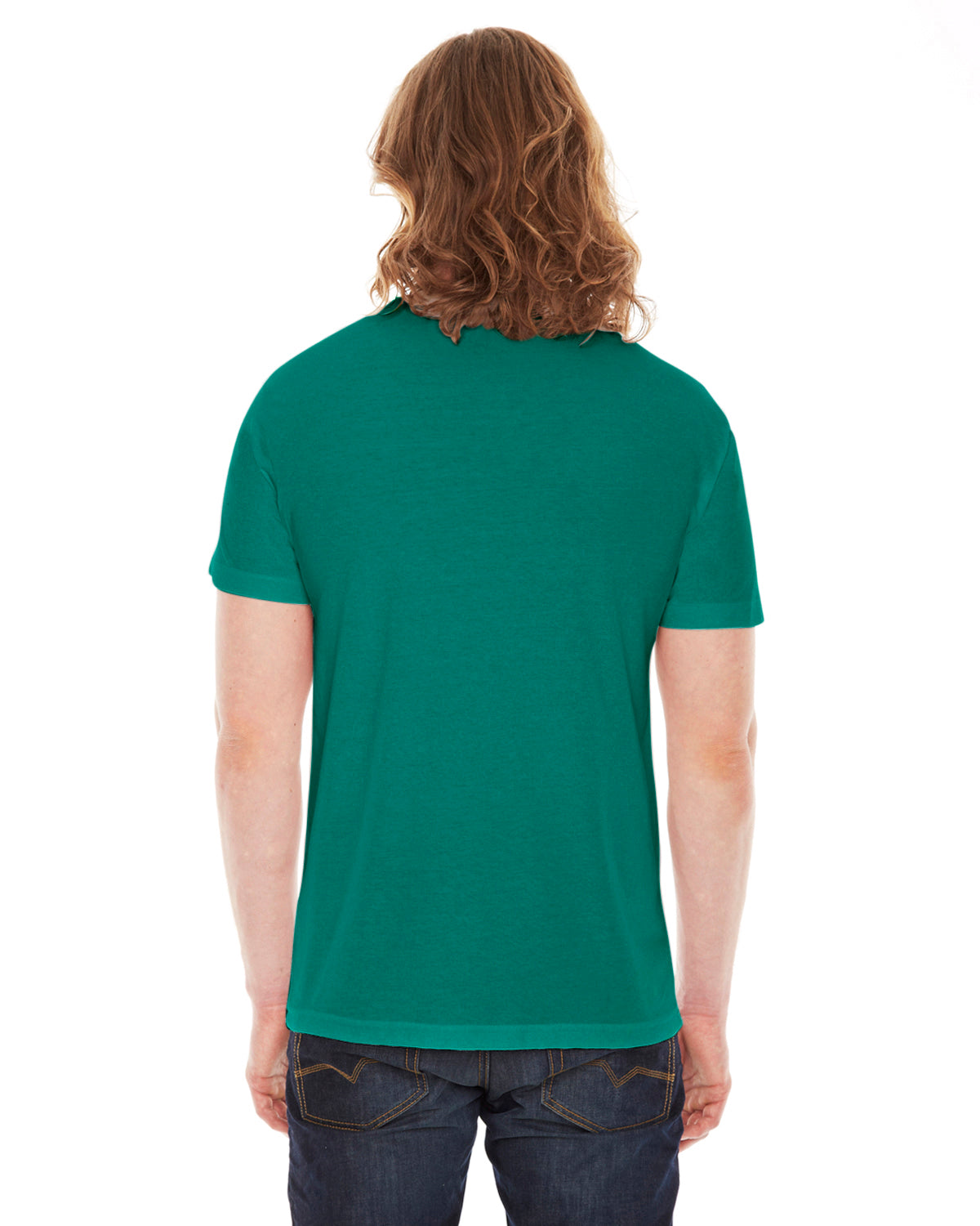 Unisex Poly-Cotton Short-Sleeve Crewneck - Evergreen