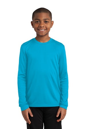 Youth Long Sleeve PosiCharge Competitor Tee - Atomic Blue