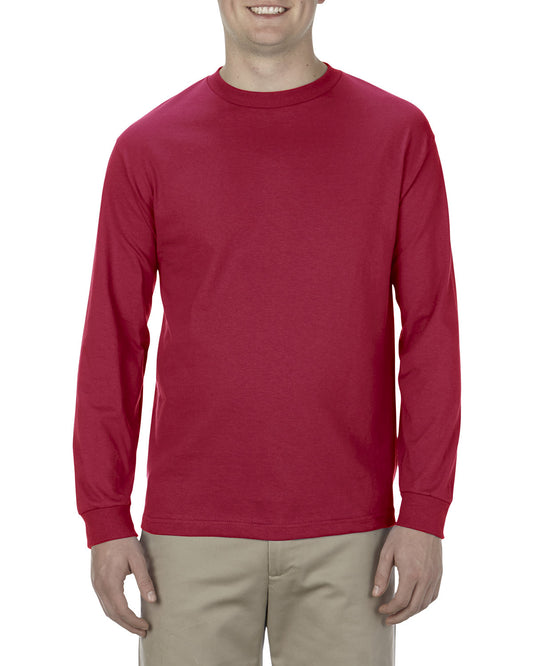 Unisex Heavyweight Cotton Long-Sleeve T-shirt - Cardinal