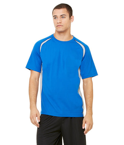 Unisex Colorblocked Short-Sleeve T-Shirt - Royal / Gray / Navy