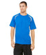 All Sport M1004 - Unisex Colorblocked Short-Sleeve T-Shirt - Royal / Gray / Navy