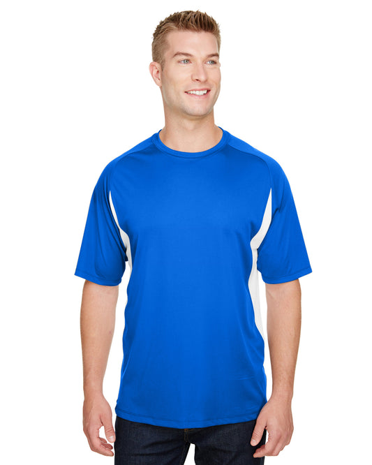 Men's Cooling Performance Color Blocked T-Shirt - Royal / White