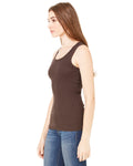 Women's 2x1 Rib Tank - Chocolate