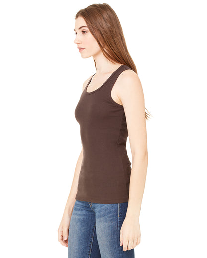 Women's 2x1 Rib Tank - Chocolate