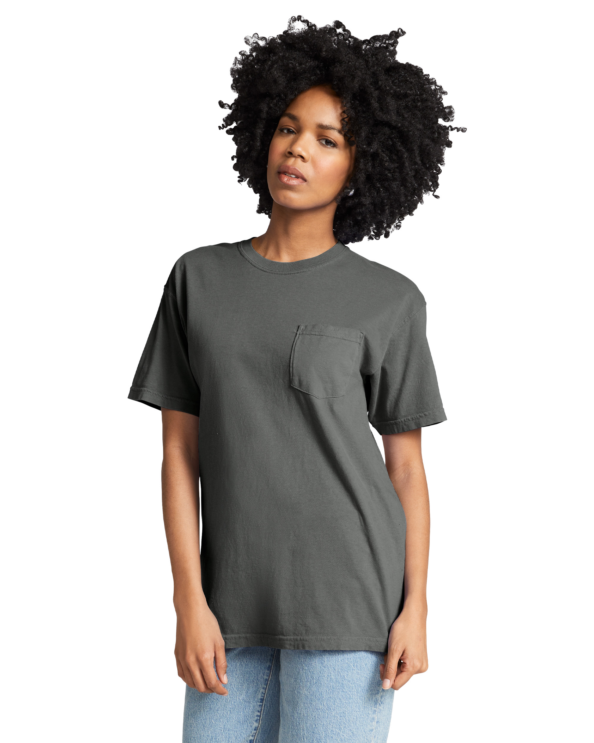 Unisex Heavyweight RS Pocket T-Shirt - Pepper