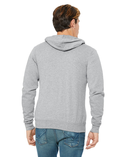 Unisex Poly-Cotton Sponge Fleece Full-Zip Hoodie - Heather Athletic