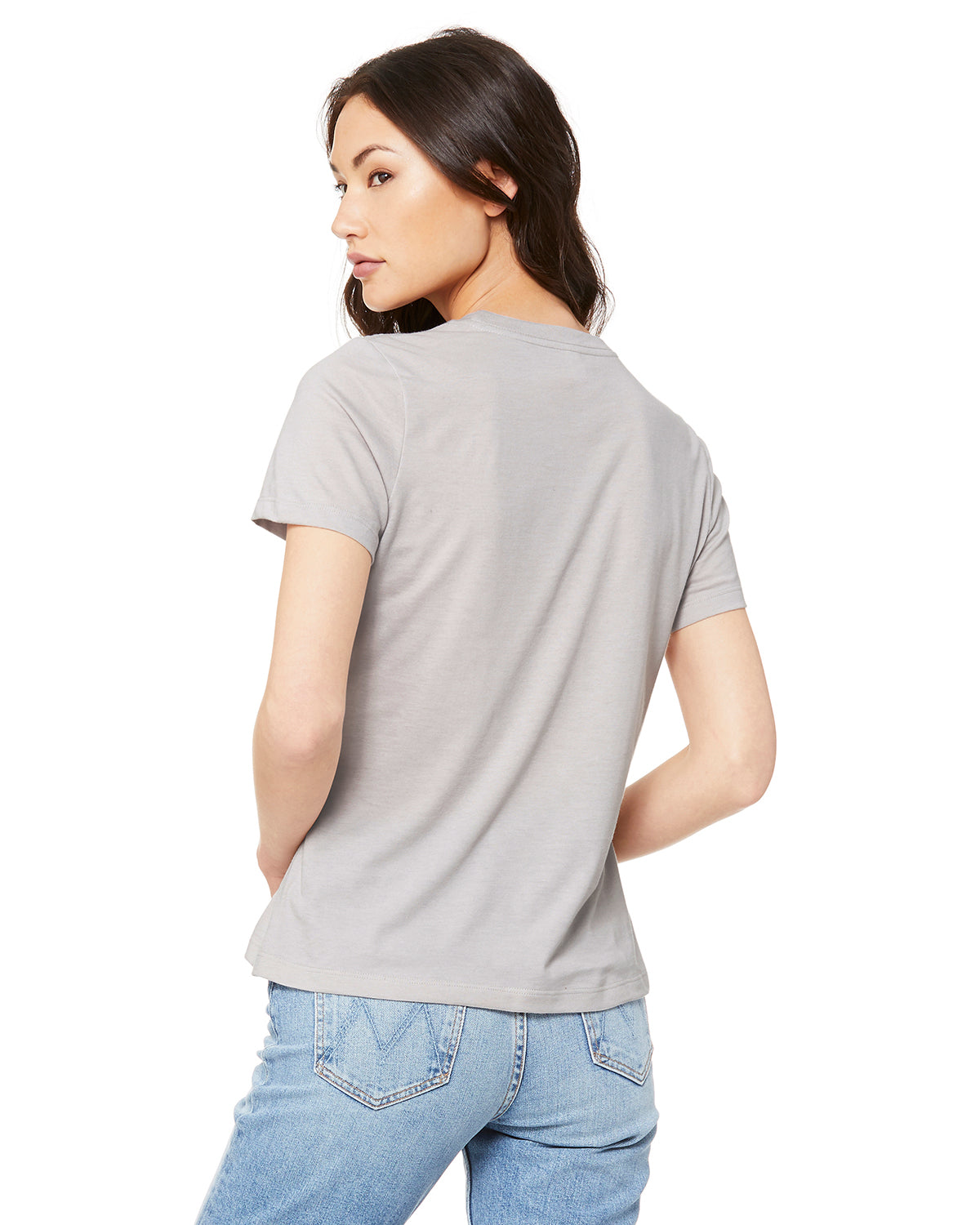 Women's Heathered Relaxed Jersey Short-Sleeve T-Shirt - Heather Cool Gray
