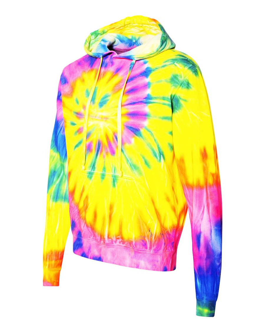 Unisex Multi-Color Spiral Pullover Hoodie - Flo Rainbow Spiral
