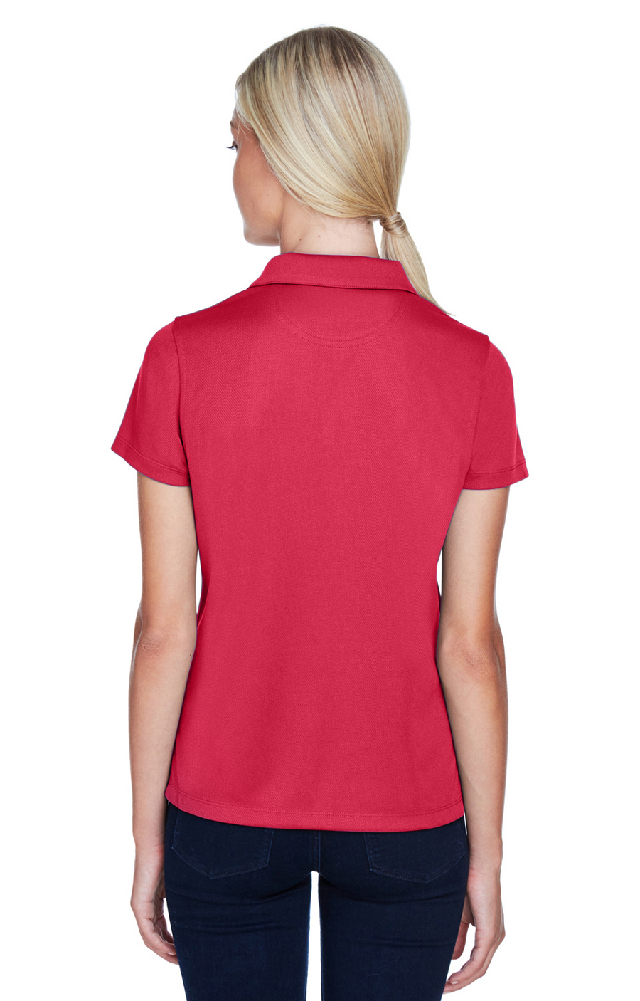 Women's Double Mesh Polo - Red