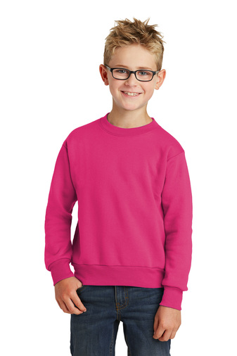 Youth Core Fleece Crewneck Sweatshirt - Sangria