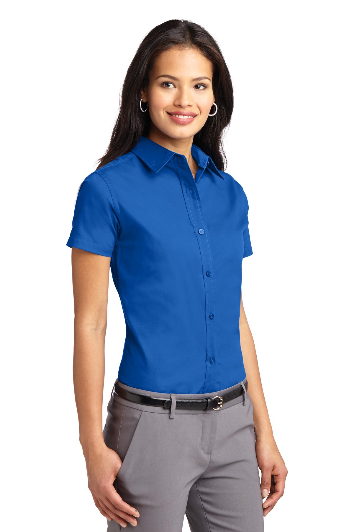 Women's Short Sleeve Easy Care Shirt - Strong Blue