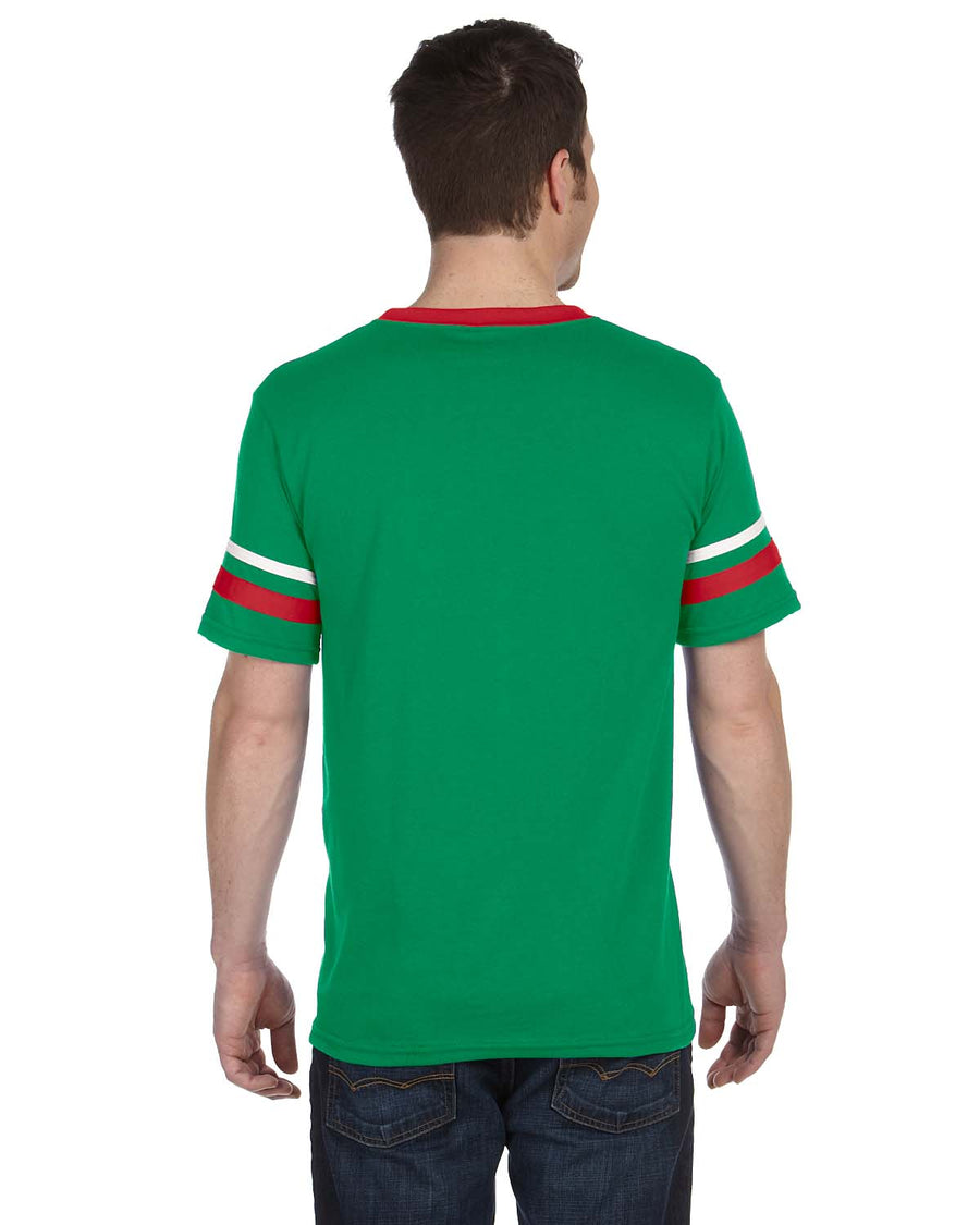 Unisex Sleeve Stripe Jersey - Kelly / Red / White