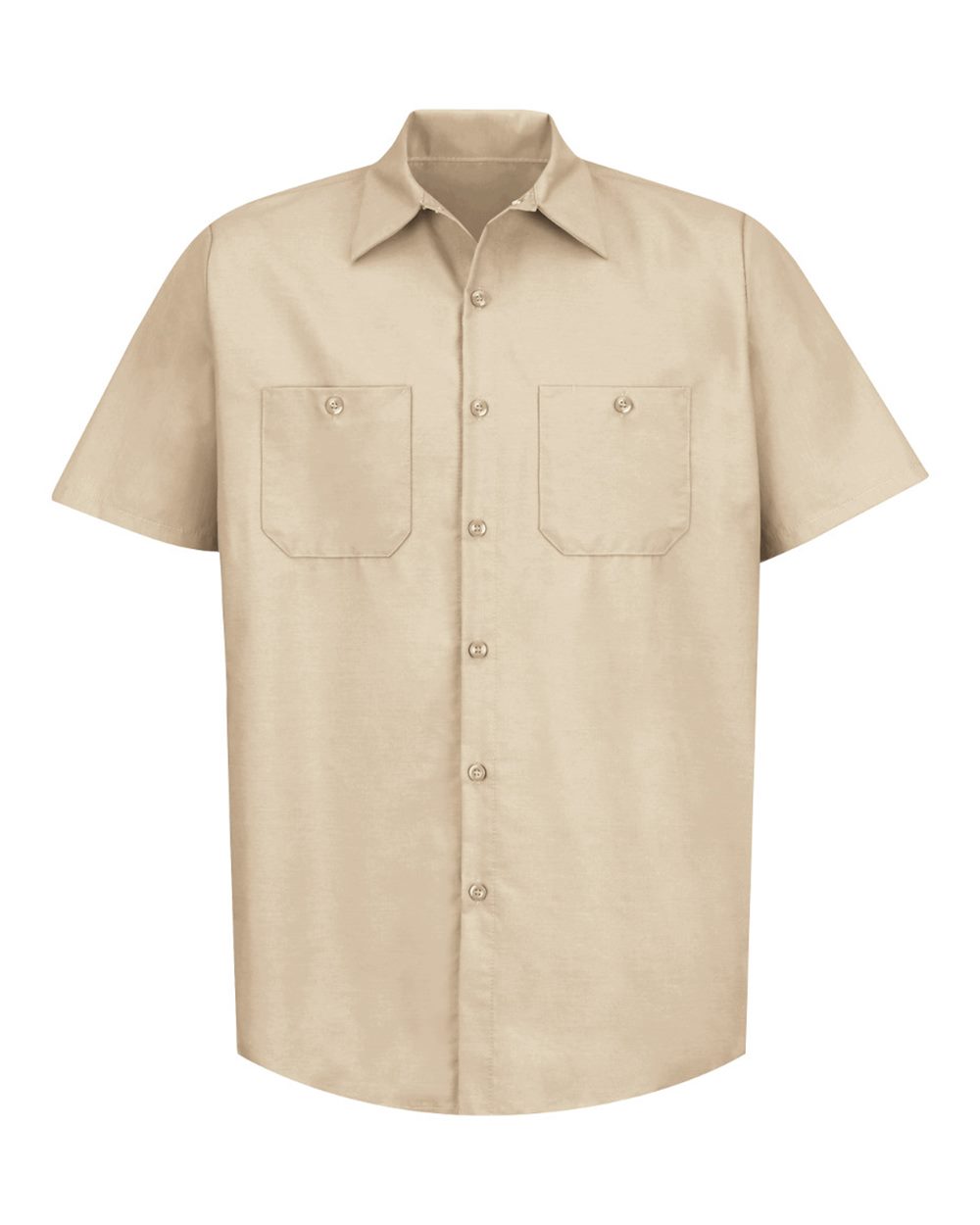 Industrial Short Sleeve Work Shirt - Light Tan