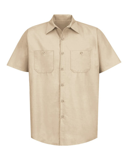 Industrial Short Sleeve Work Shirt - Light Tan