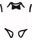 Rabbit Skins 4407RA - Infant Baby Rib Bow Tie Bodysuit - White / Black