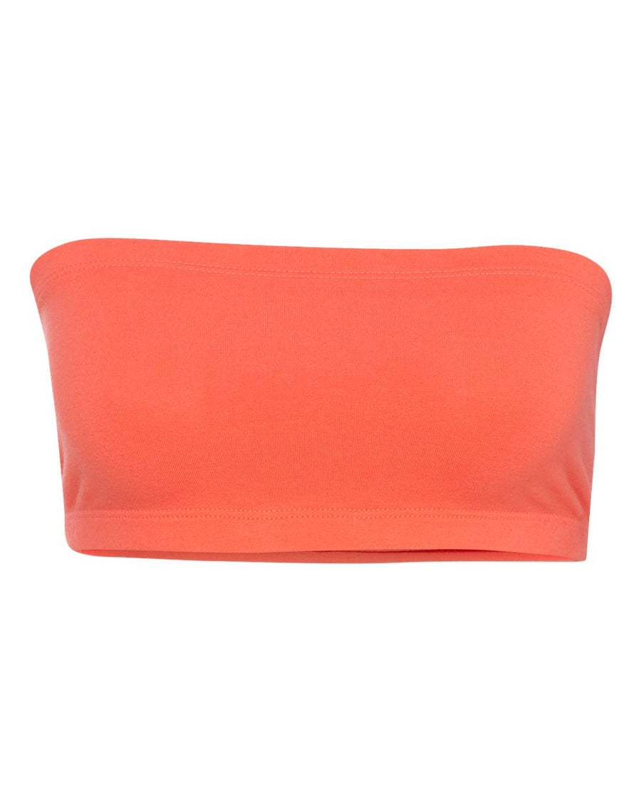 Women's Cotton Spandex Bandeau - Coral