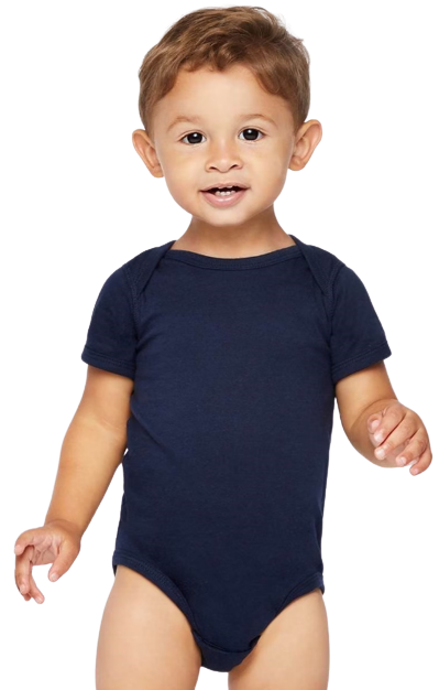 Infant Fine Jersey Bodysuit - Navy