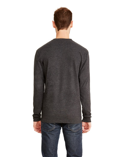 Unisex Sueded Long-Sleeve Crew - Heather Metal