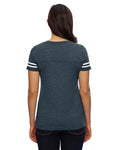 Women's Football T-Shirt - Vintage Navy / Blend White