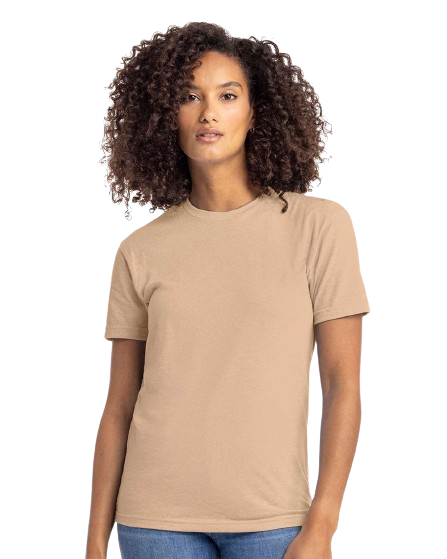 Unisex CVC Crewneck T-Shirt - Heather Tan