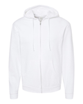 Unisex Fleece Zip Hoodie - White
