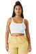 Bella + Canvas 1012BE - Women's Micro Ribbed Scoop Tank - Solid White Blend
