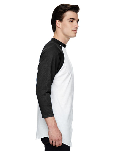 Unisex 3/4-Sleeve Baseball Jersey - White / Black