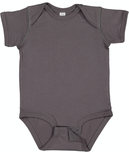 Infant Fine Jersey Bodysuit - Charcoal