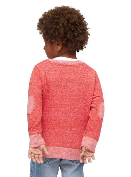 Toddler Harborside Melange French Terry Crew - Red Melange