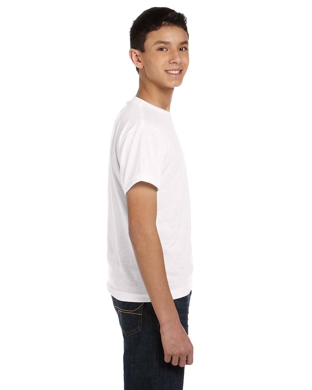 Youth Sublimation Polyester T-Shirt - White