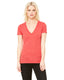 Bella + Canvas 8435 - Women's Triblend Short-Sleeve Deep V-Neck T-Shirt - Light Red Triblend Old