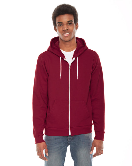Unisex Flex Fleece Zip Hoodie - Cranberry