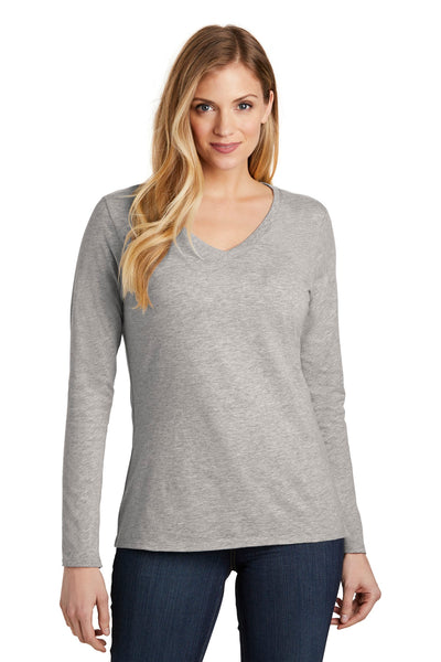 Women's Very Important Tee Long Sleeve V-Neck - Light Heather Gray