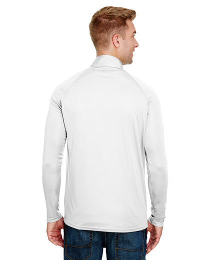 Unisex Daily Polyester 1/4 Zip - White