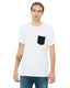 Bella + Canvas 3021 - Men's Jersey Short-Sleeve Pocket T-Shirt - White / Black