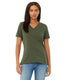 Bella + Canvas 6405 - Women's Relaxed Jersey V-Neck T-Shirt - Military Green