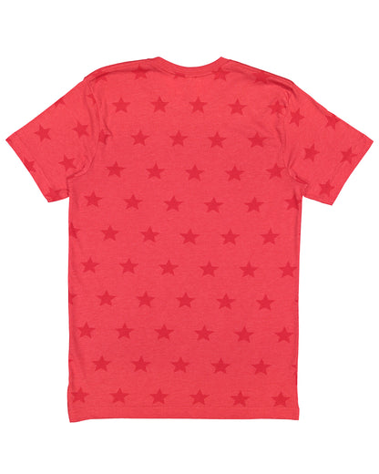 Unisex Star Print T-Shirt - Red Star