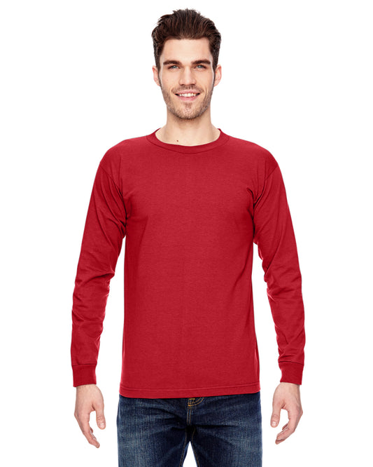 Unisex 100% Cotton Long Sleeve T-Shirt - Red