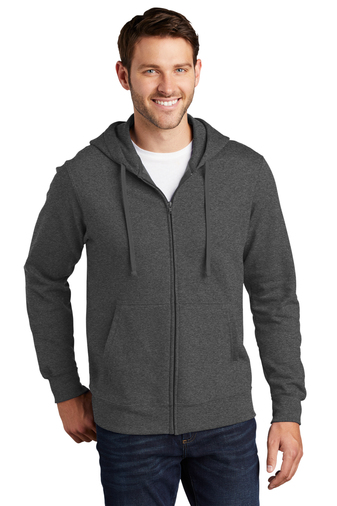 Unisex Fan Favorite Fleece Full-Zip Hoodie - Dark Heather Gray