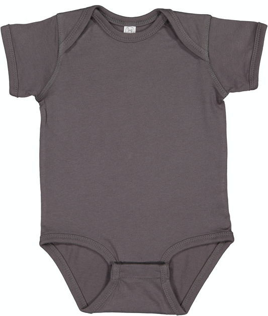 Infant Fine Jersey Bodysuit - Charcoal